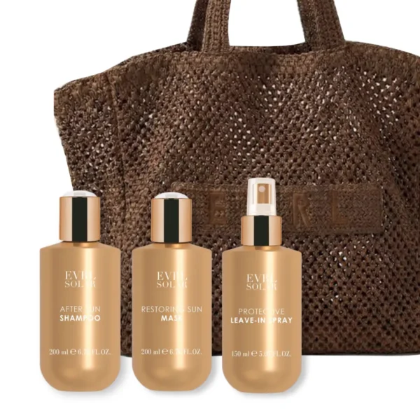 Trijų plaukų produktų rinkinys po saulės + DOVANA krepšys